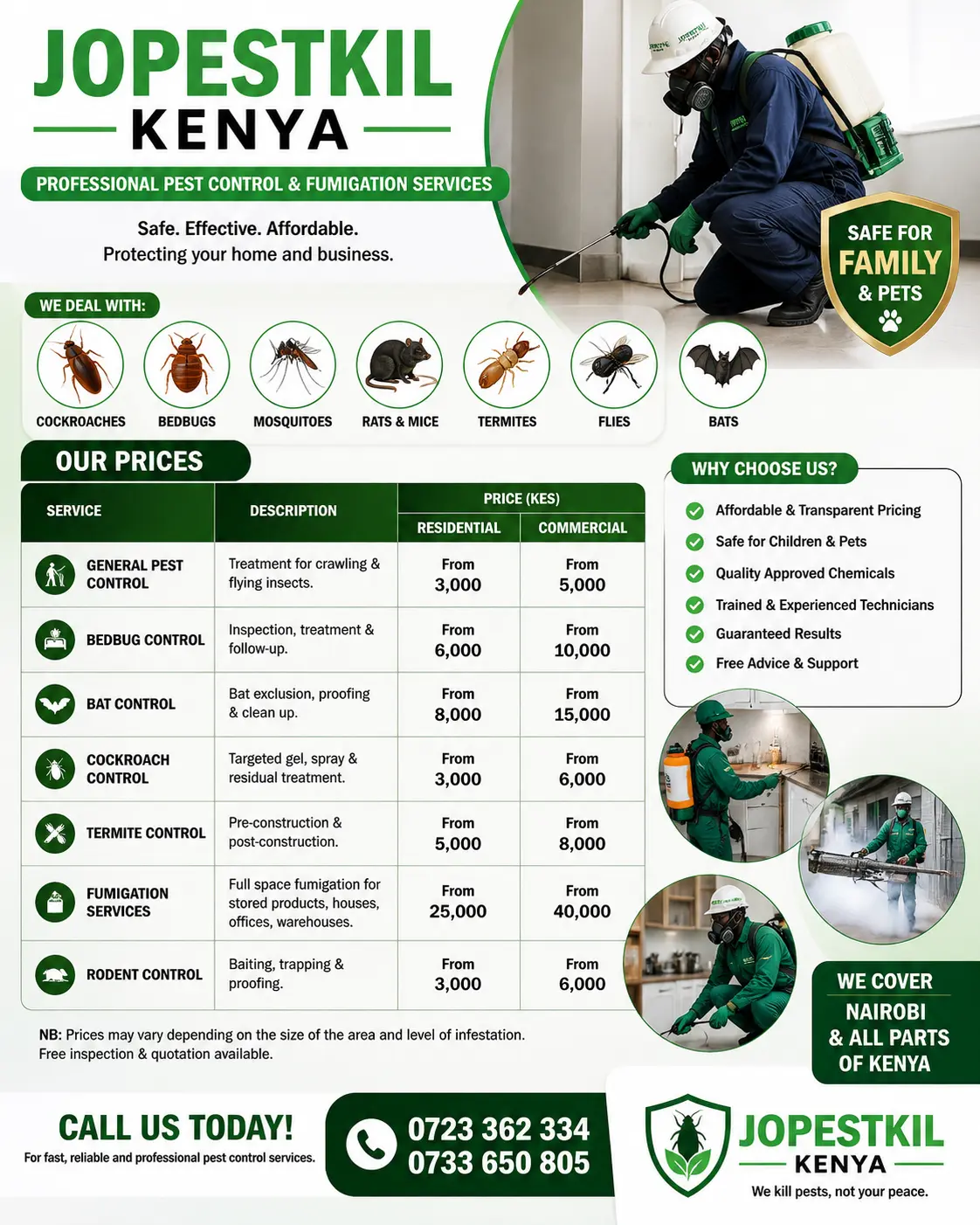 Pest Control Prices & Costs